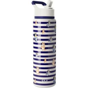 image:imageSimple Modern Summit Water Bottle with Straw Lid  Bluey 30oz Leak Proof Stainless Steel Insulated Cup  Gifts for Her Him  Bluey StripesBluey Stripes