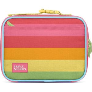 image:imageSimple Modern Marvel Kids Lunch Box for School  Reusable Insulated Lunch Bag for Toddler Girl and Boy  Exterior amp Interior Pockets  Hadley Collection  Go Spidey GoRainbow Stripes