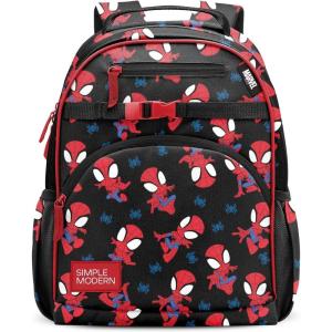image:imageSimple Modern Medium Marvel Toddler Backpack for School Girls and Boys  Kindergarten Elementary Kids Backpack  Fletcher Collection  Kids  15 tall  Go Spidey GoMarvel Go Spidey Go