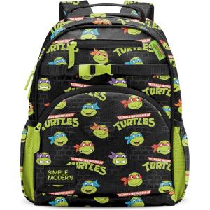 image:imageSimple Modern Medium Marvel Toddler Backpack for School Girls and Boys  Kindergarten Elementary Kids Backpack  Fletcher Collection  Kids  15 tall  Go Spidey GoTmnt Turtles Unite
