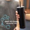 image:imageSimple Modern Insulated Tumbler with Lid and Straw  Iced Coffee Cup Reusable Stainless Steel Water Bottle Travel Mug  Gifts for Women Men Her Him  Classic Collection  24oz  Lavender MistPattern Black Leopard