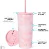 image:imageSimple Modern Insulated Tumbler with Lid and Straw  Iced Coffee Cup Reusable Stainless Steel Water Bottle Travel Mug  Gifts for Women Men Her Him  Classic Collection  24oz  Lavender MistPattern Blush Tie Dye