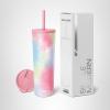 image:imageSimple Modern Insulated Tumbler with Lid and Straw  Iced Coffee Cup Reusable Stainless Steel Water Bottle Travel Mug  Gifts for Women Men Her Him  Classic Collection  24oz  Lavender MistPattern Kaleidoscope