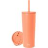 image:imageSimple Modern Insulated Tumbler with Lid and Straw  Iced Coffee Cup Reusable Stainless Steel Water Bottle Travel Mug  Gifts for Women Men Her Him  Classic Collection  24oz  Lavender MistClementine