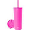 image:imageSimple Modern Insulated Tumbler with Lid and Straw  Iced Coffee Cup Reusable Stainless Steel Water Bottle Travel Mug  Gifts for Women Men Her Him  Classic Collection  24oz  Lavender MistRaspberry Vibes
