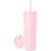 image:imageSimple Modern Insulated Tumbler with Lid and Straw  Iced Coffee Cup Reusable Stainless Steel Water Bottle Travel Mug  Gifts for Women Men Her Him  Classic Collection  24oz  Lavender MistBlush