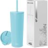 image:imageSimple Modern Insulated Tumbler with Lid and Straw  Iced Coffee Cup Reusable Stainless Steel Water Bottle Travel Mug  Gifts for Women Men Her Him  Classic Collection  24oz  Lavender MistNantucket Tides