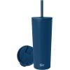 image:imageSimple Modern Insulated Tumbler with Lid and Straw  Iced Coffee Cup Reusable Stainless Steel Water Bottle Travel Mug  Gifts for Women Men Her Him  Classic Collection  24oz  Lavender MistSlumberland