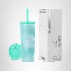 image:imageSimple Modern Insulated Tumbler with Lid and Straw  Iced Coffee Cup Reusable Stainless Steel Water Bottle Travel Mug  Gifts for Women Men Her Him  Classic Collection  24oz  Lavender MistPattern Ocean Tide