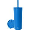 image:imageSimple Modern Insulated Tumbler with Lid and Straw  Iced Coffee Cup Reusable Stainless Steel Water Bottle Travel Mug  Gifts for Women Men Her Him  Classic Collection  24oz  Lavender MistSupersonic Blue