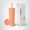 image:imageSimple Modern Insulated Tumbler with Lid and Straw  Iced Coffee Cup Reusable Stainless Steel Water Bottle Travel Mug  Gifts for Women Men Her Him  Classic Collection  24oz  Lavender MistClementine