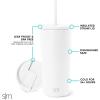 image:imageSimple Modern Insulated Tumbler with Lid and Straw  Iced Coffee Cup Reusable Stainless Steel Water Bottle Travel Mug  Gifts for Women Men Her Him  Classic Collection  24oz  Lavender MistWinter White