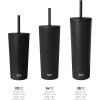 image:imageSimple Modern Insulated Tumbler with Lid and Straw  Iced Coffee Cup Reusable Stainless Steel Water Bottle Travel Mug  Gifts for Women Men Her Him  Classic Collection  24oz  Lavender MistTropical Wave