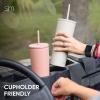 image:imageSimple Modern Insulated Tumbler with Lid and Straw  Iced Coffee Cup Reusable Stainless Steel Water Bottle Travel Mug  Gifts for Women Men Her Him  Classic Collection  24oz  Lavender MistPattern Lavender Checkmate