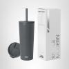 image:imageSimple Modern Insulated Tumbler with Lid and Straw  Iced Coffee Cup Reusable Stainless Steel Water Bottle Travel Mug  Gifts for Women Men Her Him  Classic Collection  24oz  Lavender MistGraphite