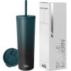 image:imageSimple Modern Insulated Tumbler with Lid and Straw  Iced Coffee Cup Reusable Stainless Steel Water Bottle Travel Mug  Gifts for Women Men Her Him  Classic Collection  24oz  Lavender MistOmbre Moonlight