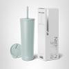image:imageSimple Modern Insulated Tumbler with Lid and Straw  Iced Coffee Cup Reusable Stainless Steel Water Bottle Travel Mug  Gifts for Women Men Her Him  Classic Collection  24oz  Lavender MistSea Glass Sage