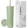image:imageSimple Modern Insulated Tumbler with Lid and Straw  Iced Coffee Cup Reusable Stainless Steel Water Bottle Travel Mug  Gifts for Women Men Her Him  Classic Collection  24oz  Lavender MistMeadow Mist