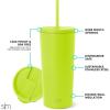 image:imageSimple Modern Insulated Tumbler with Lid and Straw  Iced Coffee Cup Reusable Stainless Steel Water Bottle Travel Mug  Gifts for Women Men Her Him  Classic Collection  24oz  Lavender MistGreen Apple
