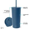 image:imageSimple Modern Insulated Tumbler with Lid and Straw  Iced Coffee Cup Reusable Stainless Steel Water Bottle Travel Mug  Gifts for Women Men Her Him  Classic Collection  24oz  Lavender MistSlumberland
