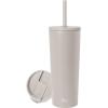 image:imageSimple Modern Insulated Tumbler with Lid and Straw  Iced Coffee Cup Reusable Stainless Steel Water Bottle Travel Mug  Gifts for Women Men Her Him  Classic Collection  24oz  Lavender MistAlmond Birch