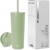 image:imageSimple Modern Insulated Tumbler with Lid and Straw  Iced Coffee Cup Reusable Stainless Steel Water Bottle Travel Mug  Gifts for Women Men Her Him  Classic Collection  24oz  Lavender MistMeadow Mist