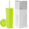 image:imageSimple Modern Insulated Tumbler with Lid and Straw  Iced Coffee Cup Reusable Stainless Steel Water Bottle Travel Mug  Gifts for Women Men Her Him  Classic Collection  24oz  Lavender MistGreen Apple