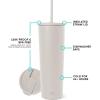 image:imageSimple Modern Insulated Tumbler with Lid and Straw  Iced Coffee Cup Reusable Stainless Steel Water Bottle Travel Mug  Gifts for Women Men Her Him  Classic Collection  24oz  Lavender MistAlmond Birch