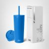 image:imageSimple Modern Insulated Tumbler with Lid and Straw  Iced Coffee Cup Reusable Stainless Steel Water Bottle Travel Mug  Gifts for Women Men Her Him  Classic Collection  24oz  Lavender MistSupersonic Blue
