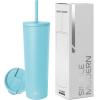 image:imageSimple Modern Insulated Tumbler with Lid and Straw  Iced Coffee Cup Reusable Stainless Steel Water Bottle Travel Mug  Gifts for Women Men Her Him  Classic Collection  24oz  Lavender MistNantucket Tides