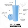 image:imageSimple Modern Insulated Tumbler with Lid and Straw  Iced Coffee Cup Reusable Stainless Steel Water Bottle Travel Mug  Gifts for Women Men Her Him  Classic Collection  24oz  Lavender MistSnow Day
