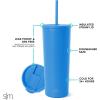 image:imageSimple Modern Insulated Tumbler with Lid and Straw  Iced Coffee Cup Reusable Stainless Steel Water Bottle Travel Mug  Gifts for Women Men Her Him  Classic Collection  24oz  Lavender MistSupersonic Blue