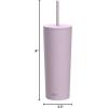 image:imageSimple Modern Insulated Tumbler with Lid and Straw  Iced Coffee Cup Reusable Stainless Steel Water Bottle Travel Mug  Gifts for Women Men Her Him  Classic Collection  24oz  Lavender MistLavender Mist