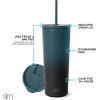 image:imageSimple Modern Insulated Tumbler with Lid and Straw  Iced Coffee Cup Reusable Stainless Steel Water Bottle Travel Mug  Gifts for Women Men Her Him  Classic Collection  24oz  Lavender MistOmbre Moonlight