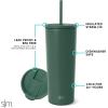 image:imageSimple Modern Insulated Tumbler with Lid and Straw  Iced Coffee Cup Reusable Stainless Steel Water Bottle Travel Mug  Gifts for Women Men Her Him  Classic Collection  24oz  Lavender MistForest