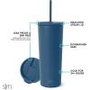 image:imageSimple Modern Insulated Tumbler with Lid and Straw  Iced Coffee Cup Reusable Stainless Steel Water Bottle Travel Mug  Gifts for Women Men Her Him  Classic Collection  24oz  Lavender MistSlumberland