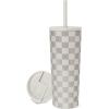 image:imageSimple Modern Insulated Tumbler with Lid and Straw  Iced Coffee Cup Reusable Stainless Steel Water Bottle Travel Mug  Gifts for Women Men Her Him  Classic Collection  24oz  Lavender MistPattern Checkmate