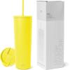 image:imageSimple Modern Insulated Tumbler with Lid and Straw  Iced Coffee Cup Reusable Stainless Steel Water Bottle Travel Mug  Gifts for Women Men Her Him  Classic Collection  24oz  Lavender MistCanary