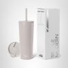 image:imageSimple Modern Insulated Tumbler with Lid and Straw  Iced Coffee Cup Reusable Stainless Steel Water Bottle Travel Mug  Gifts for Women Men Her Him  Classic Collection  24oz  Lavender MistAlmond Birch