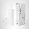 image:imageSimple Modern Insulated Tumbler with Lid and Straw  Iced Coffee Cup Reusable Stainless Steel Water Bottle Travel Mug  Gifts for Women Men Her Him  Classic Collection  24oz  Lavender MistWinter White