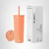 image:imageSimple Modern Insulated Tumbler with Lid and Straw  Iced Coffee Cup Reusable Stainless Steel Water Bottle Travel Mug  Gifts for Women Men Her Him  Classic Collection  24oz  Lavender MistClementine