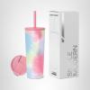 image:imageSimple Modern Insulated Tumbler with Lid and Straw  Iced Coffee Cup Reusable Stainless Steel Water Bottle Travel Mug  Gifts for Women Men Her Him  Classic Collection  24oz  Lavender MistPattern Kaleidoscope