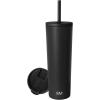 image:imageSimple Modern Insulated Tumbler with Lid and Straw  Iced Coffee Cup Reusable Stainless Steel Water Bottle Travel Mug  Gifts for Women Men Her Him  Classic Collection  24oz  Lavender Mist Midnight Black