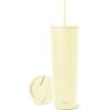 image:imageSimple Modern Insulated Tumbler with Lid and Straw  Iced Coffee Cup Reusable Stainless Steel Water Bottle Travel Mug  Gifts for Women Men Her Him  Classic Collection  24oz  Lavender MistButtercup