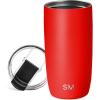 image:imageSimple Modern Travel Coffee Mug Tumbler with Flip Lid  Reusable Insulated Stainless Steel Cold Brew Iced Coffee Cup Thermos  Gifts for Women Men Him Her  Voyager Collection  16oz  Midnight Black  with Flip Lid Reusable Insulated Cold Brew Iced Coffee Cup ThermosSaffron
