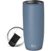image:imageSimple Modern Travel Coffee Mug Tumbler with Flip Lid  Reusable Insulated Stainless Steel Cold Brew Iced Coffee Cup Thermos  Gifts for Women Men Him Her  Voyager Collection  16oz  Midnight Black  with Flip Lid Reusable Insulated Cold Brew Iced Coffee Cup ThermosBlue Dune