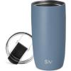 image:imageSimple Modern Travel Coffee Mug Tumbler with Flip Lid  Reusable Insulated Stainless Steel Cold Brew Iced Coffee Cup Thermos  Gifts for Women Men Him Her  Voyager Collection  16oz  Midnight Black  with Flip Lid Reusable Insulated Cold Brew Iced Coffee Cup ThermosBlue Dune