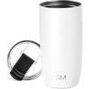 image:imageSimple Modern Travel Coffee Mug Tumbler with Flip Lid  Reusable Insulated Stainless Steel Cold Brew Iced Coffee Cup Thermos  Gifts for Women Men Him Her  Voyager Collection  16oz  Midnight Black  with Flip Lid Reusable Insulated Cold Brew Iced Coffee Cup ThermosWinter White