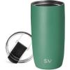 image:imageSimple Modern Travel Coffee Mug Tumbler with Flip Lid  Reusable Insulated Stainless Steel Cold Brew Iced Coffee Cup Thermos  Gifts for Women Men Him Her  Voyager Collection  16oz  Midnight Black  with Flip Lid Reusable Insulated Cold Brew Iced Coffee Cup ThermosBasil