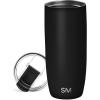 image:imageSimple Modern Travel Coffee Mug Tumbler with Flip Lid  Reusable Insulated Stainless Steel Cold Brew Iced Coffee Cup Thermos  Gifts for Women Men Him Her  Voyager Collection  16oz  Midnight Black  with Flip Lid Reusable Insulated Cold Brew Iced Coffee Cup Thermos Midnight Black